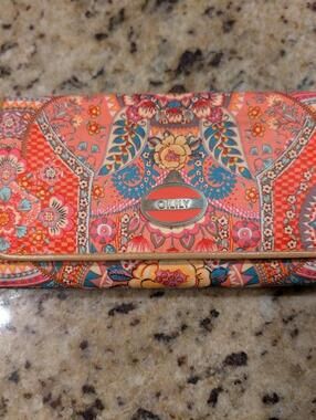 Oilily Coral Floral Printed Designer Wallet Y2K Style
